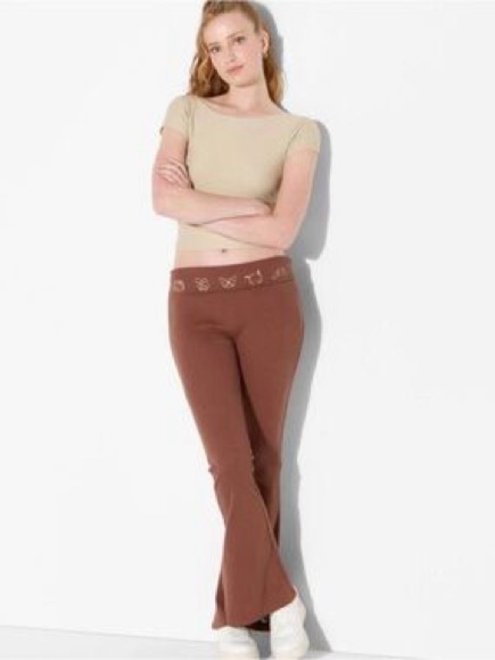 Hello kitty and friends fold over flare leg pants